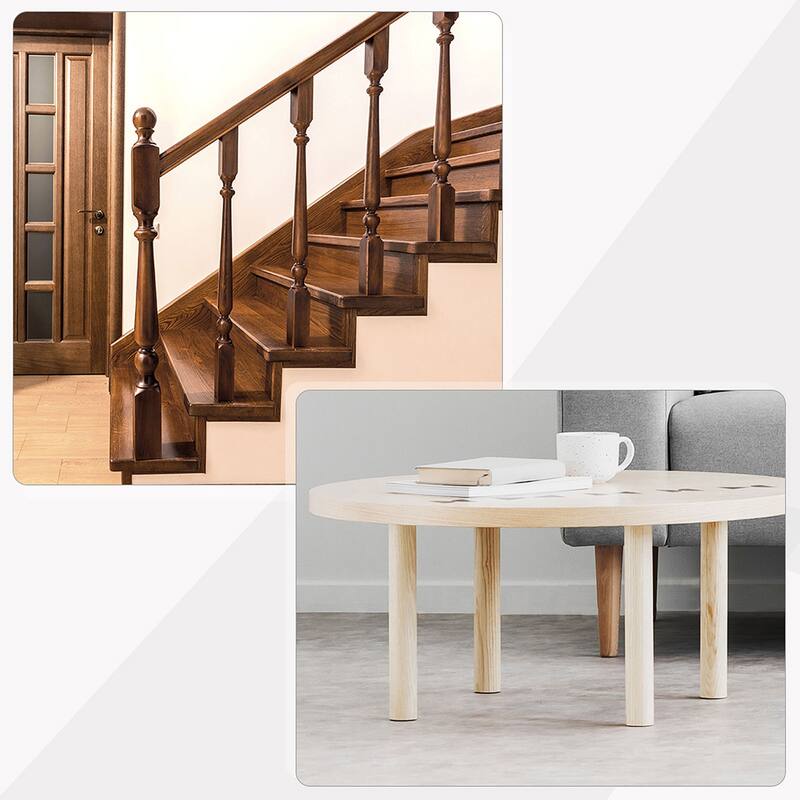 Hanger Bolts, Double End Thread Dowel Screws for Wood Furniture 30pcs