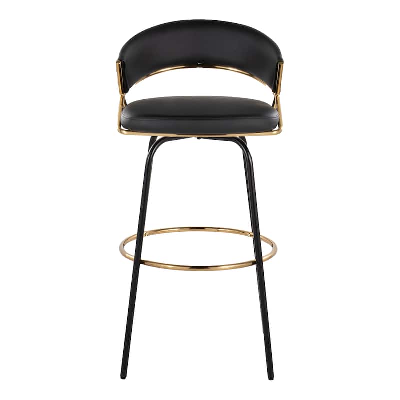 Silver Orchid Tatyana 30" Fixed-Height Bar Stool with Metal Legs (Set of 2)
