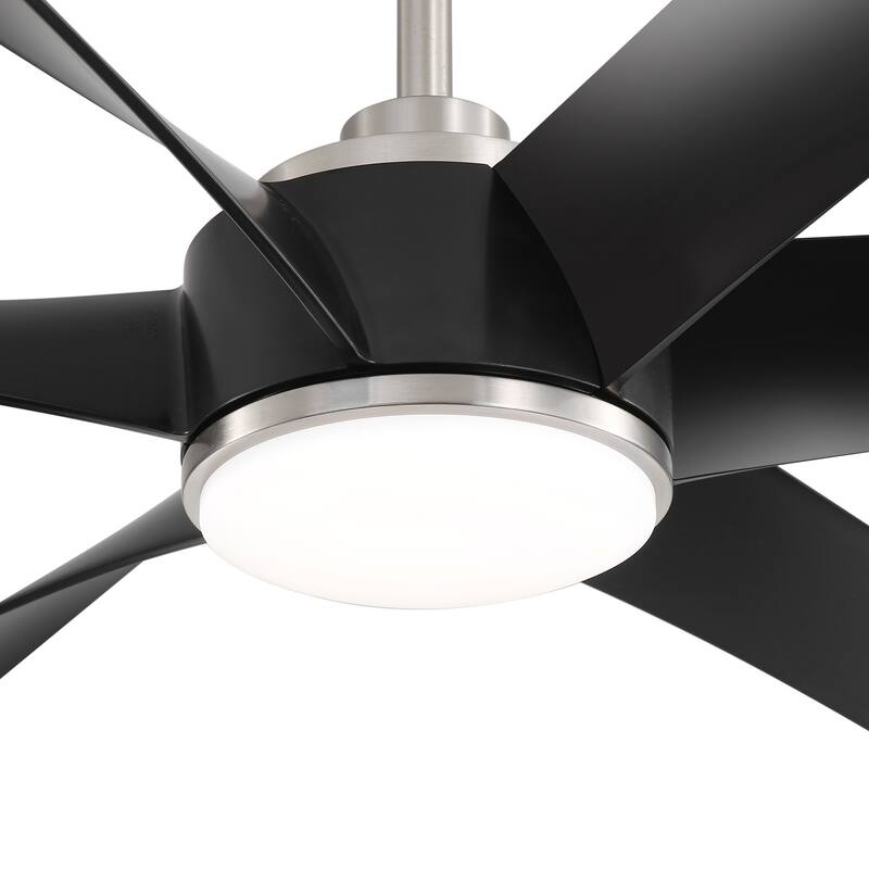 65-in Indoor Large LED Ceiling Fan with Light Remote (6-Blade)