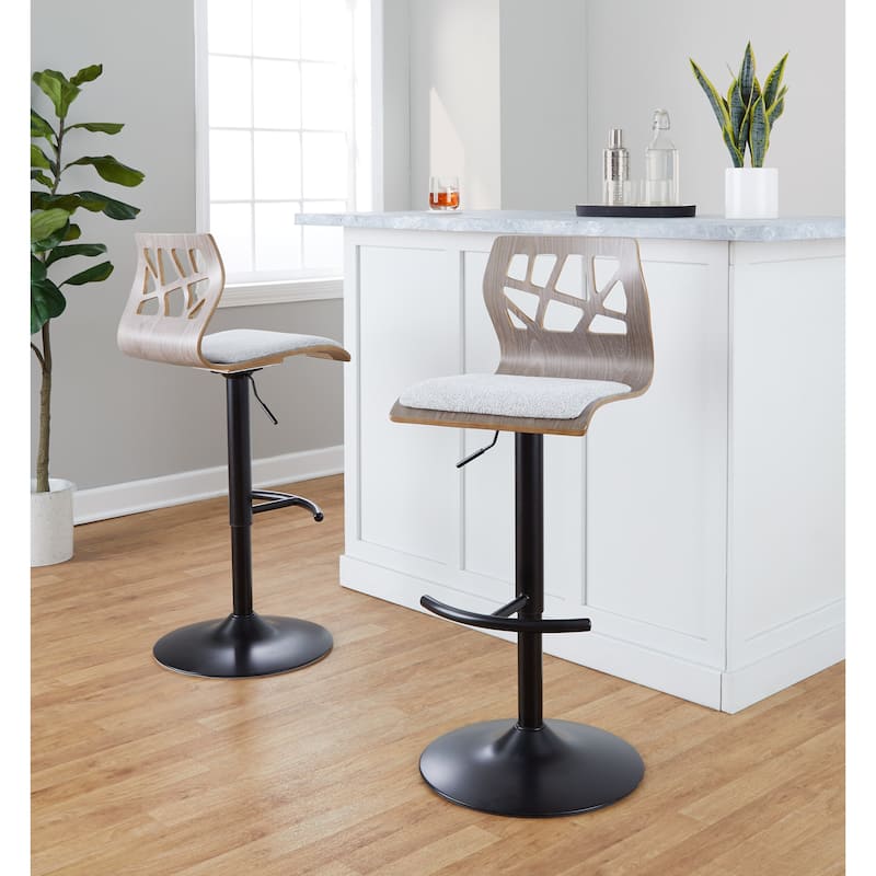 Carson Carrington Sala Adjustable Bar Stool with Rounded T Footrest (Set of 2)