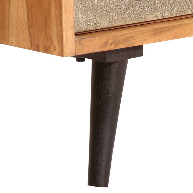 vidaXL Sideboard 31.4"x11.8"x29.5" Solid Acacia Wood - 31.5"x11.8"x29.5"