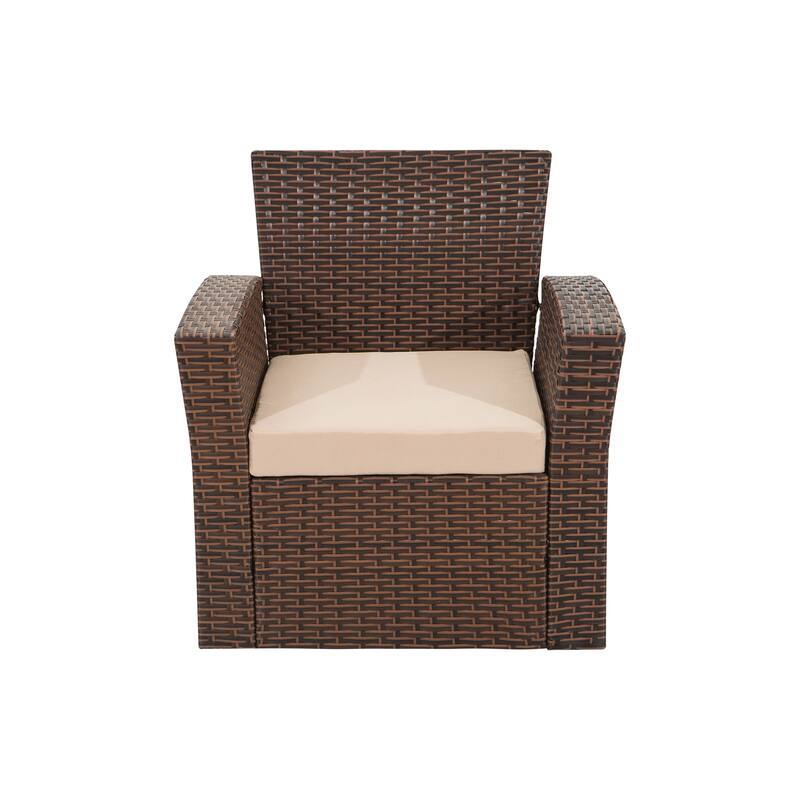 Grandview Outdoor 4-piece Brown Patio Conversation Set with Cushions