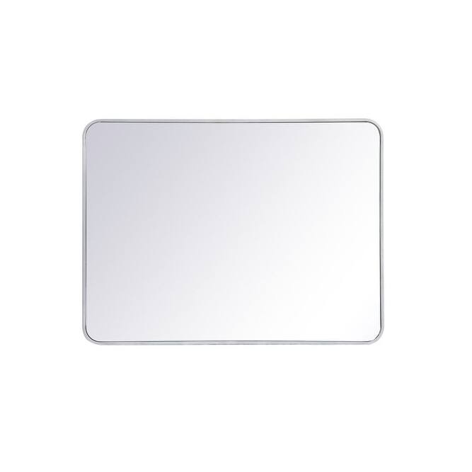 Elegant Lighting MR803040 Evermore 30" W x 40" H Rectangular Framed - Silver