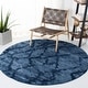 preview thumbnail 12 of 57, SAFAVIEH Retro Medina Modern Abstract Distressed Rug 4' Round - Blue/Dark Blue - Round