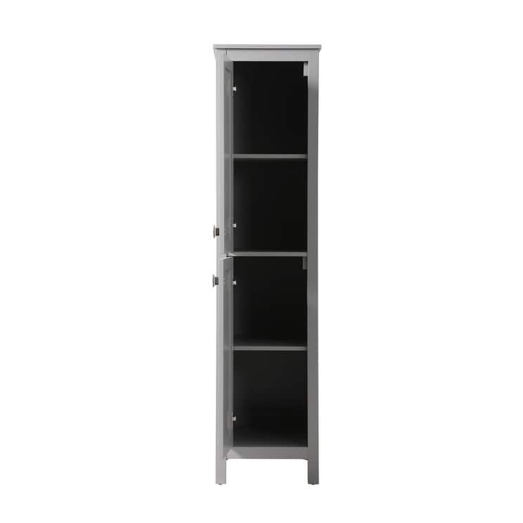 Indigo Home 16 Inch Bathroom Linen Storage Freestanding Cabinet