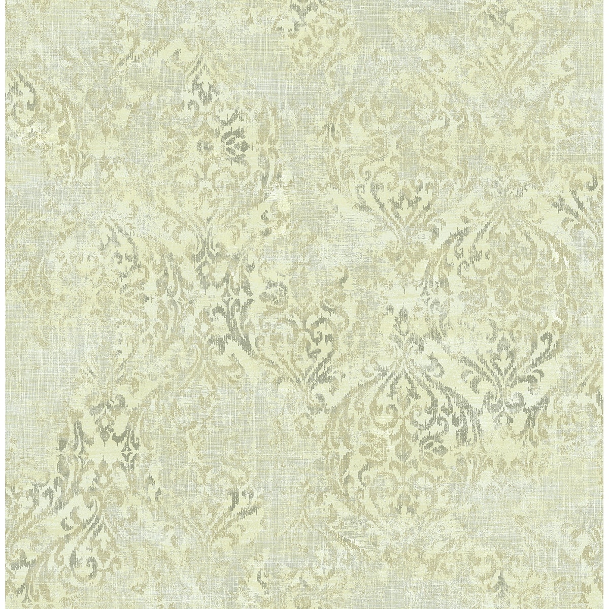 Seabrook Designs Kilian Distressed Damask Unpasted Wallpaper
