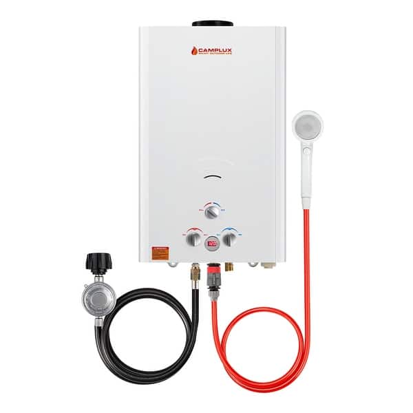 Camplux 5L 1.32 GPM Portable Propane Water Heater, Outdoor Tankless GAS Water H