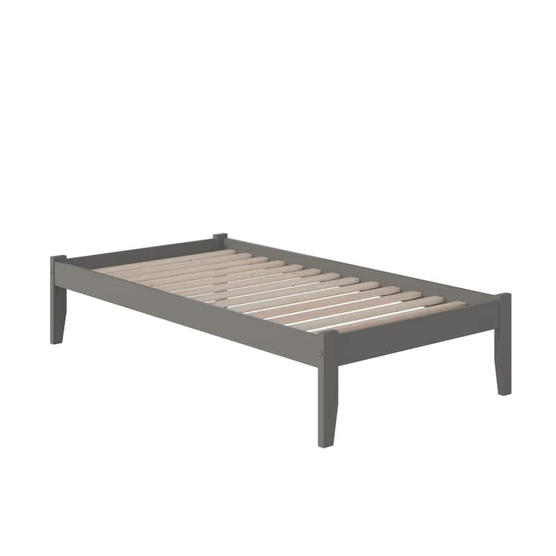 Concord Twin XL Platform Bed in Grey
