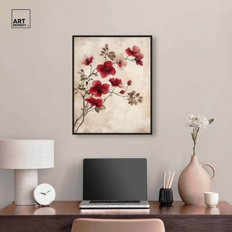 Cherry Bloom Canvas by Art Remedy