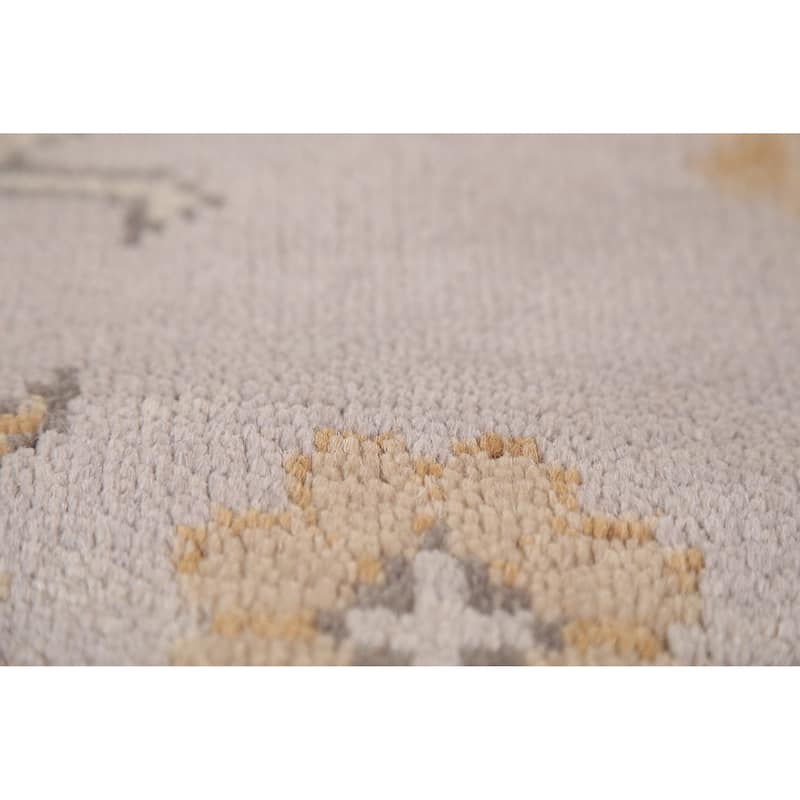 All-Over Oushak Indian Area Rug Hand-Knotted Wool Carpet - 8'2"x 10'0"