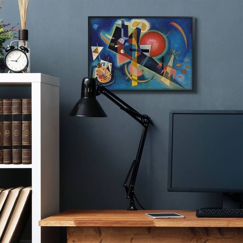 Stupell In Blue Traditional Kandinsky Abstract Shape Painting Framed Wall Art