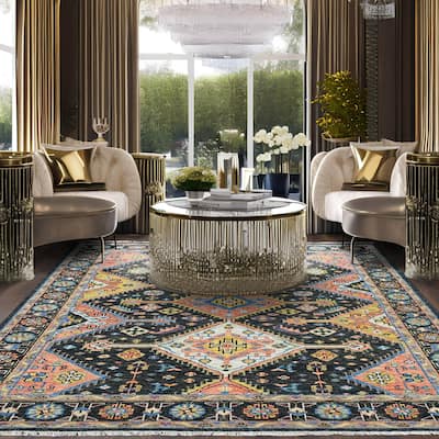 Hand Knotted Turkish Oushak Charcoal wool Arts & Craft Area Rug - 8' 11'' x 11' 11''
