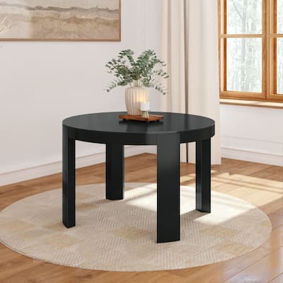 Plank and Beam Contour Solid Wood Round Dining Table - 47"