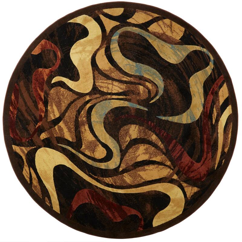 Home Dynamix Catalina Picasso Contemporary Abstract Area Rug - 7'10" Round - Round