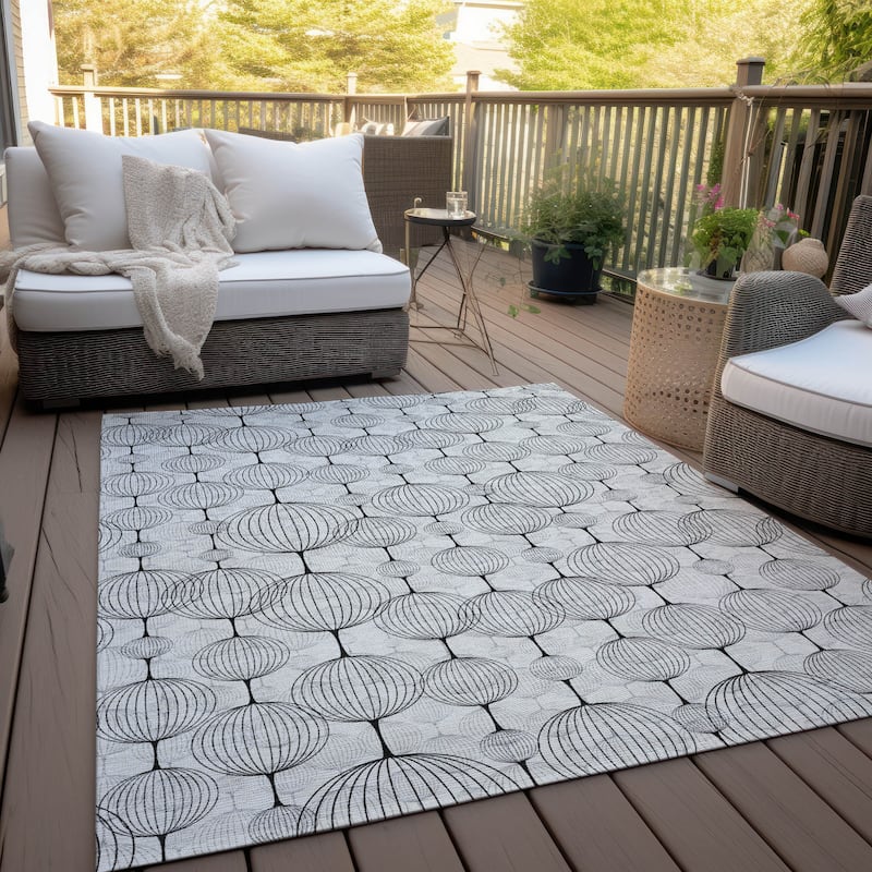 Machine Washable Indoor/ Outdoor Chantille Modern Decor Rug