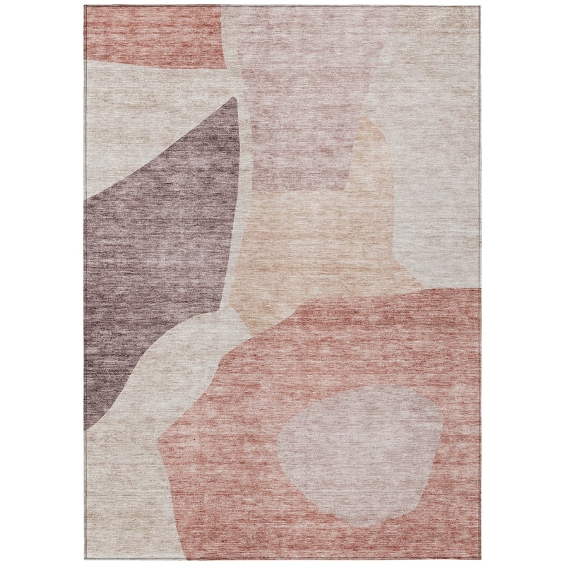 HomeRoots Abstract Transitional Rectangle Outdoor Rug