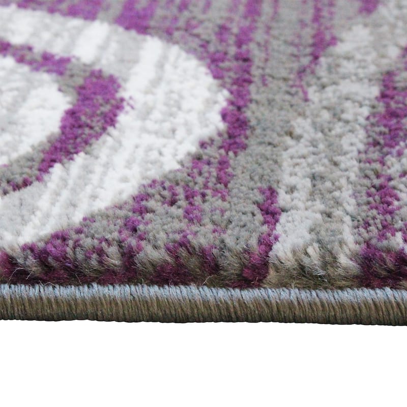 Modern Swirl Design Olefin Area Rug