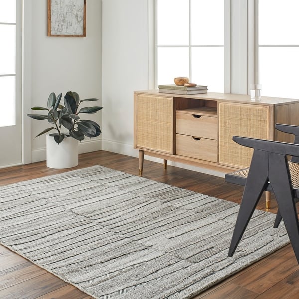 slide 2 of 7, Shumaker Modern & Contemporary Area Rug 10' x 14' - Gray/Taupe