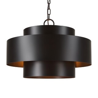 Uttermost Youngstown Dark Bronze 4 Light Pendant - 15H x 20 Dia in.