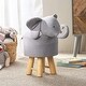 preview thumbnail 4 of 72, Animal Shaped Kids Chair Children Ottoman Elephant(Cotton)