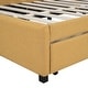 preview thumbnail 59 of 98, L-Shaped Backrest Daybed Upholstered Daybed Frame Classic Wood Slats Design with 2 Storage Drawers or Trundle, Full Size