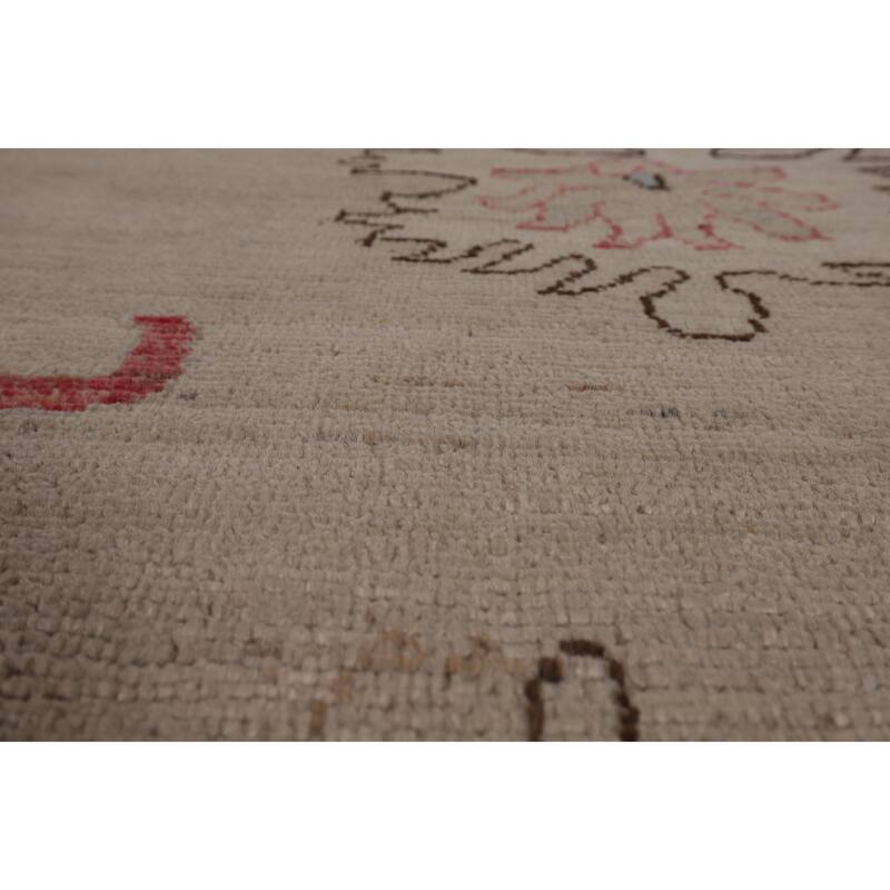 Vegetable Dye Oushak Oriental Large Area Rug Handmade Wool Carpet - 9'11"x 13'10"