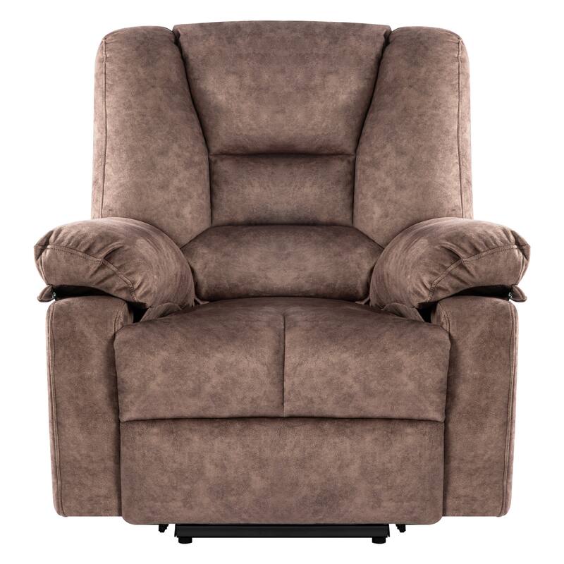 Brown Velvet Power Lift Recliner, Massage, Heated, Pockets, 8-Point