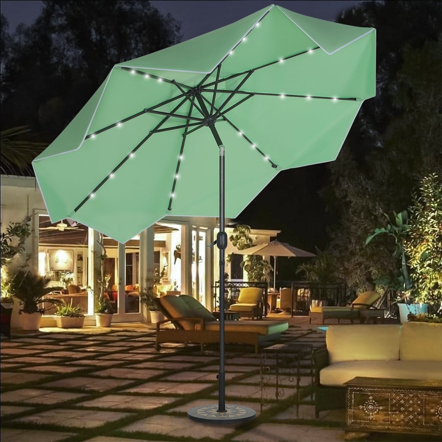 Ruffled deals patio umbrella