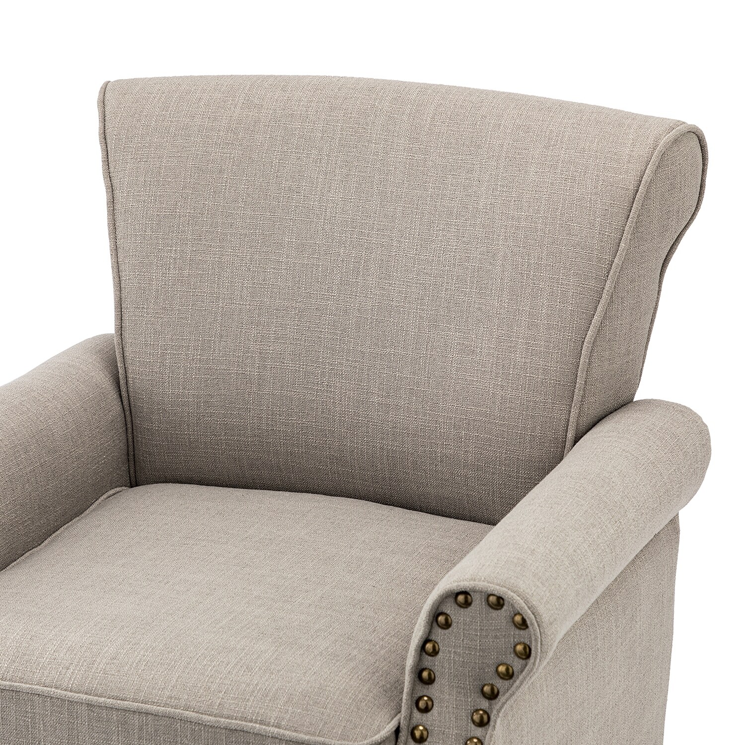 Nyctelius Upholstered Comfy Accent chair with Turned Wooden Legs