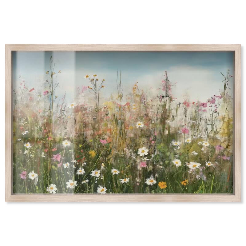 Glimmering Glade Garden I Shadowbox by Art Remedy - Natural - 15" x 10"