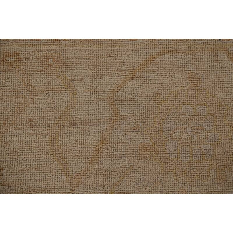 Vegetable Dye Oushak Turkish Area Rug Handmade Floral Wool Carpet - 8'8"x 11'9"