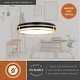 preview thumbnail 10 of 9, Vaxcel Lighting C0301 Northgate 16" Wide LED Flush Mount Drum Ceiling
