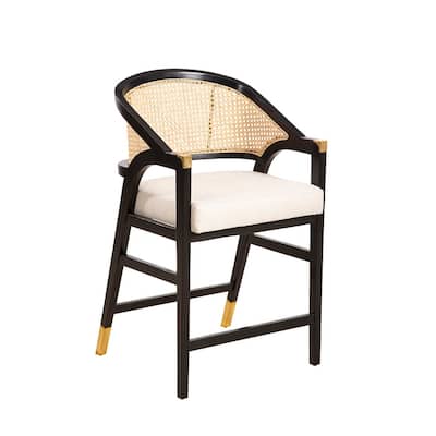 Furniture Classics Wood Black Royce Counter Barstool