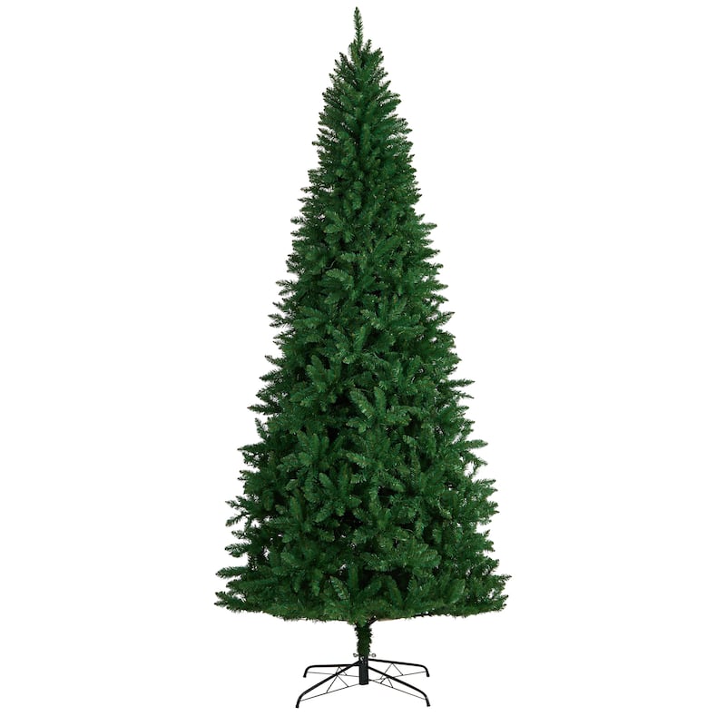 9' Pre-Lit Green Valley Fir Artificial Christmas Tree, Clear LED Lights - 9 Foot