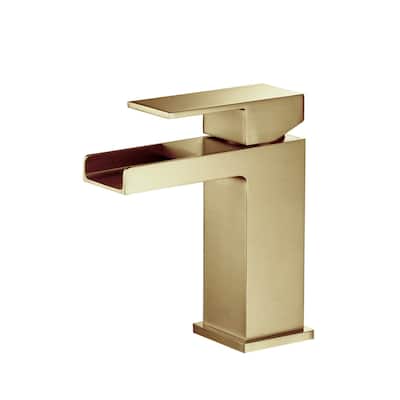 Waterfall Solid Brass Single Handle Sink Faucet