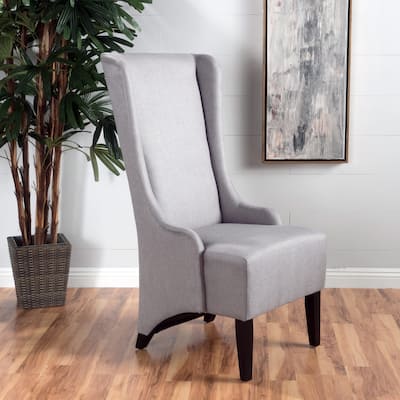 Modern Upholstered Fabric Dining Chair with Padded Seat, High Back and Birch Wood Legs for Dining Room Living Room Bedroom