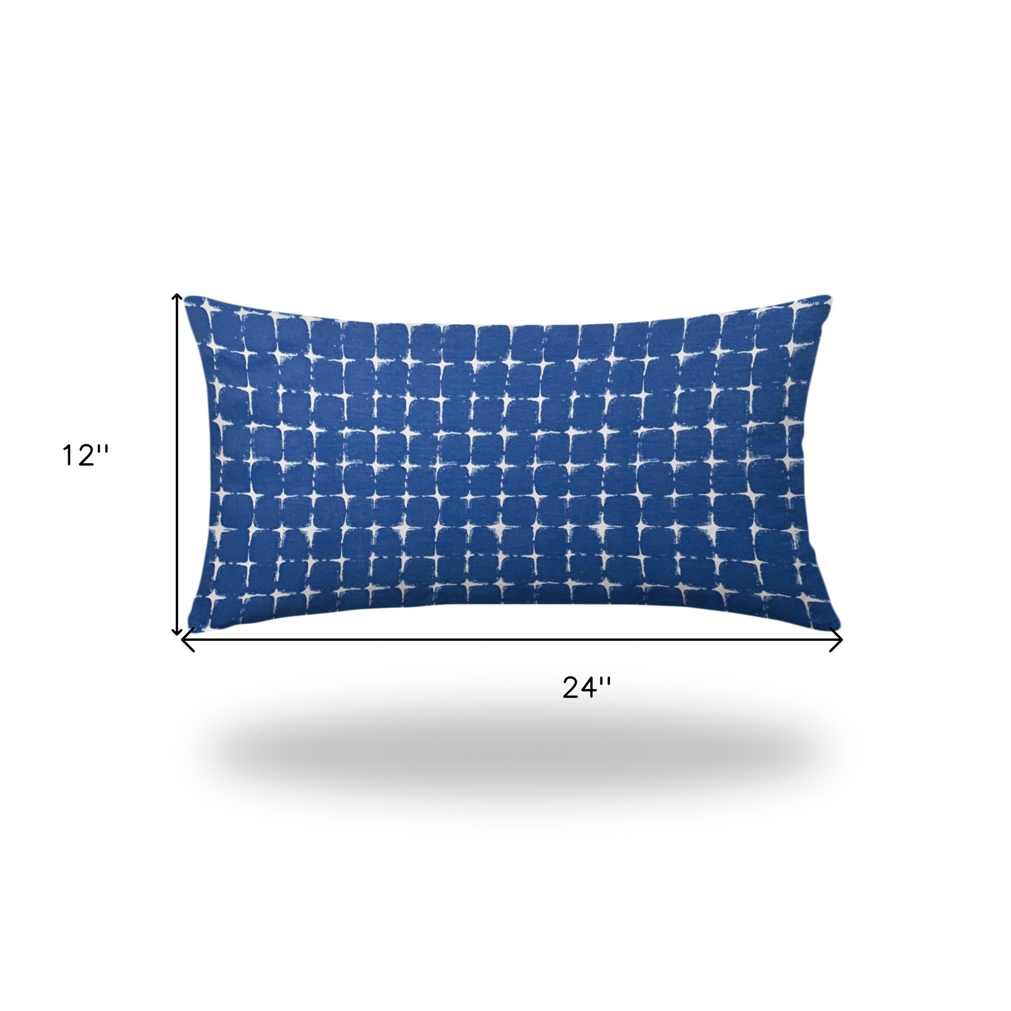 HomeRoots 14 X 24 Blue And White Zippered Gingham Lumbar Indoor Outdoor Pillow Cover 4 Bed Bath Beyond 37977638