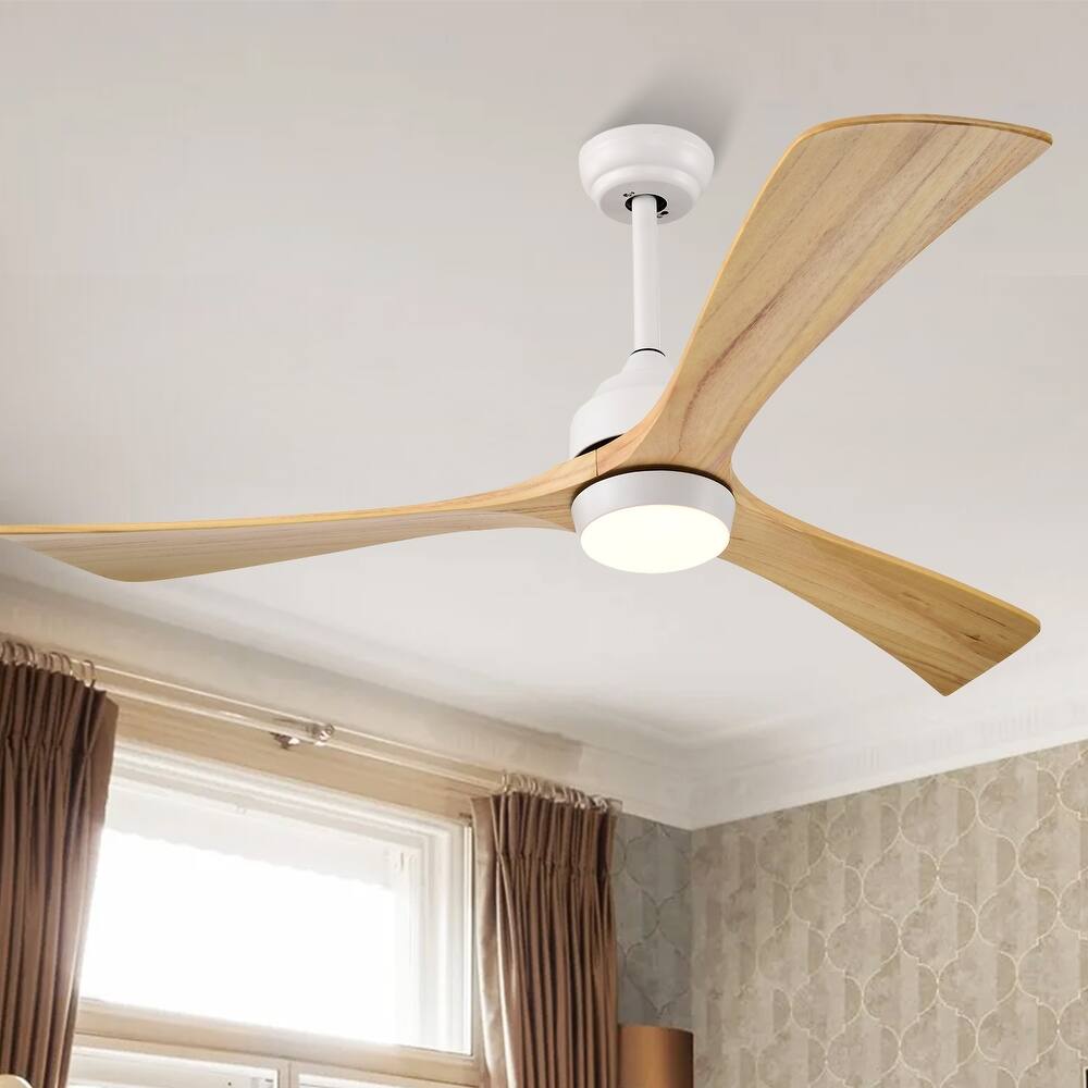 52" Ceiling Fan with Lights Remote Control,Quiet DC Motor 6 Speed Levels,Reversible Blades, for Patio Living Room, Bedroom