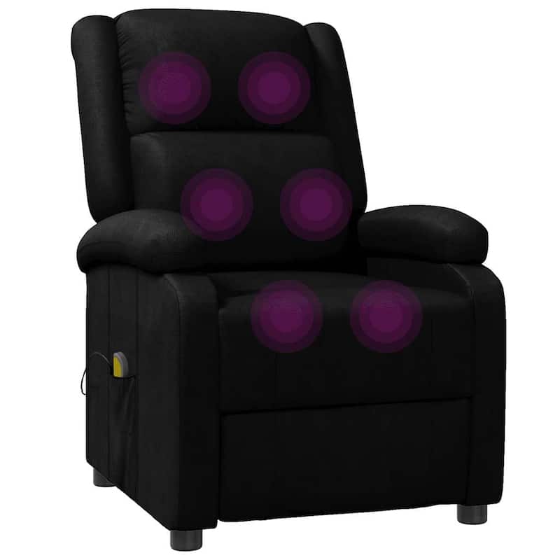 vidaXL Massage Chair Black Faux Leather - 28" x 37.2" x 38"
