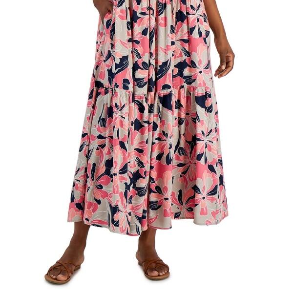 Tommy Hilfiger Women's Floral Print Halter Maxi Dress Pink Size X-Small -  Bed Bath & Beyond - 40631219