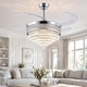 preview thumbnail 43 of 62, 48-Inch Crystal Fandelier with 4 Retractable Blades, Dimmable LED, App and Remote Control - 48 Inches