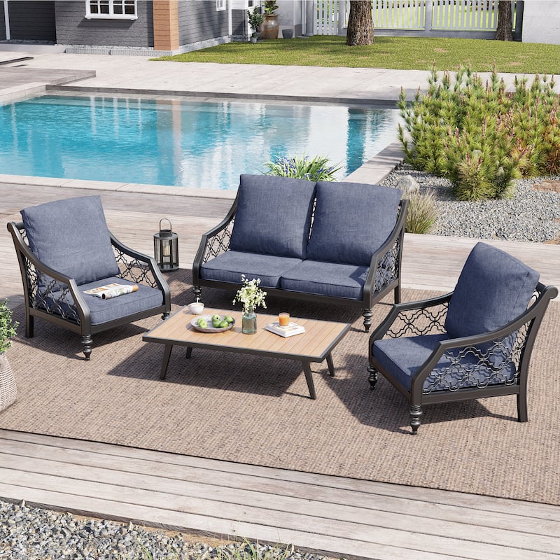 21 W x 22 D in. Deep Seat Outdoor Cushion Set by Crestlive Products
