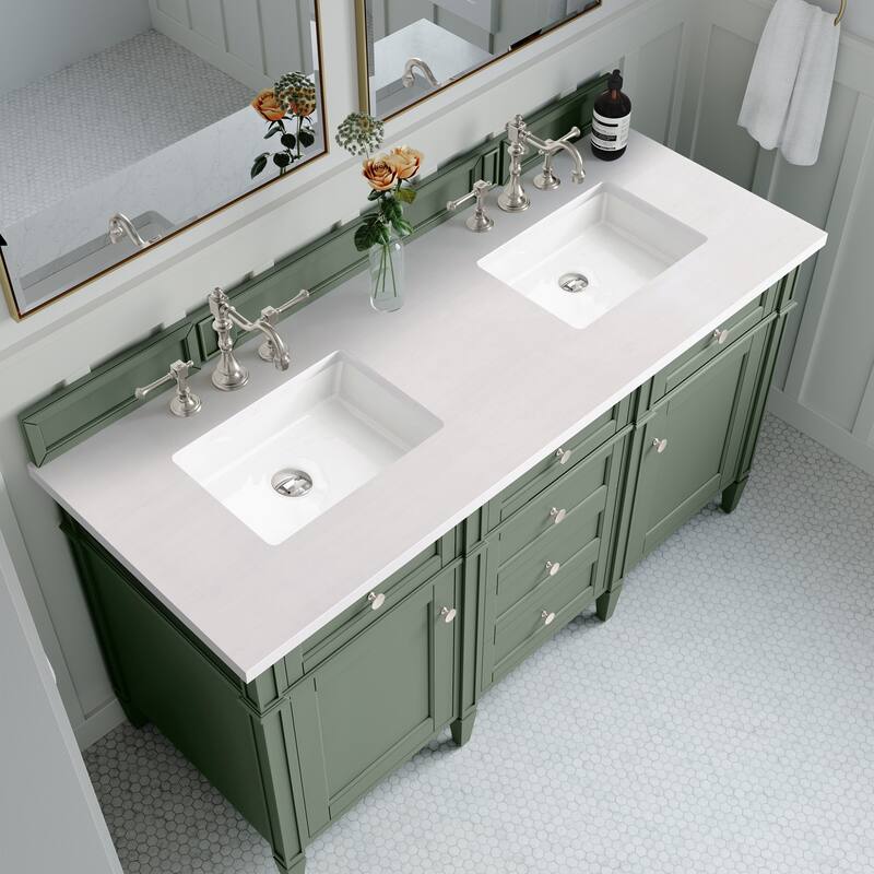 James Martin Vanities 650-V60D-3WZ Brittany 60" Double Basin Poplar