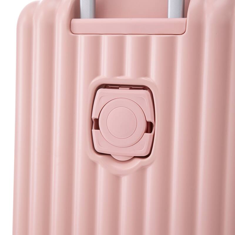 Stylish Luggage, 3-Piece Set with Universal Wheels Cup Holder, USB Port and Phone Holder, for Boarding Travel