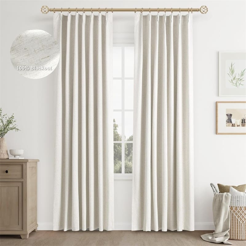 Beige Pinch Pleat 40x96" Noise Block
