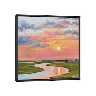 iCanvas "Glassy Waters On The Marsh" by April Moffatt Framed Canvas Print