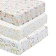 preview thumbnail 31 of 54, Polka Dot Animal Bear Friends ABC&123 Unisex Multi-color Cotton Toddler/Baby Crib Child Fitted Sheet Set (Pack of 3) - N/A ABC & 123