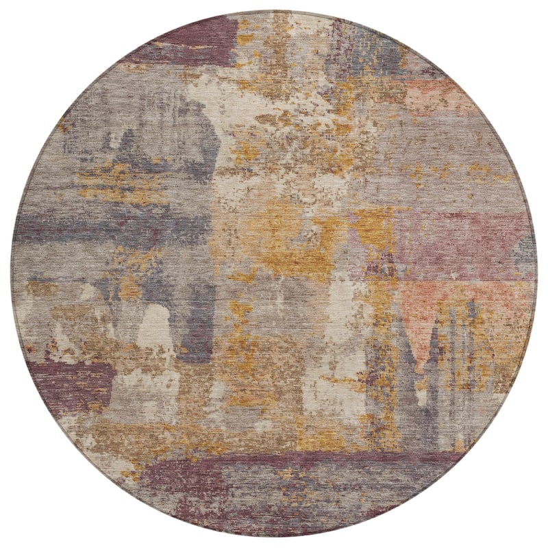 Machine Washable Indoor/Outdoor Contemporary Chantille Rug