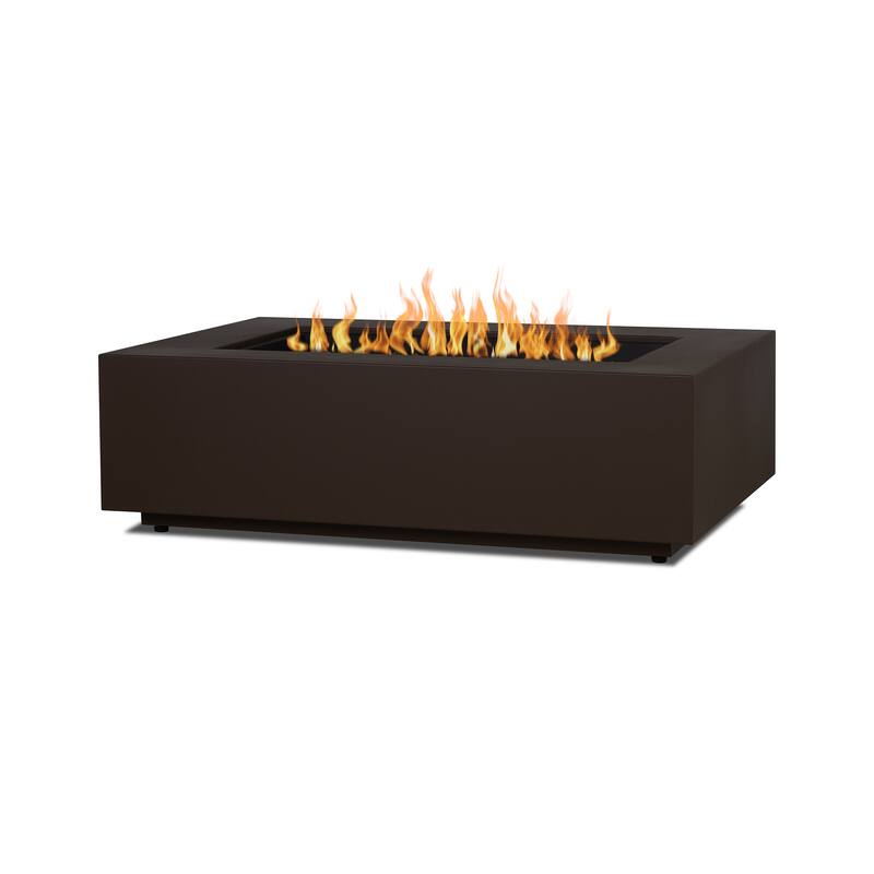 Aegean 50" Rectangle Gas Fire Table in Weathered Slate by Real Flame