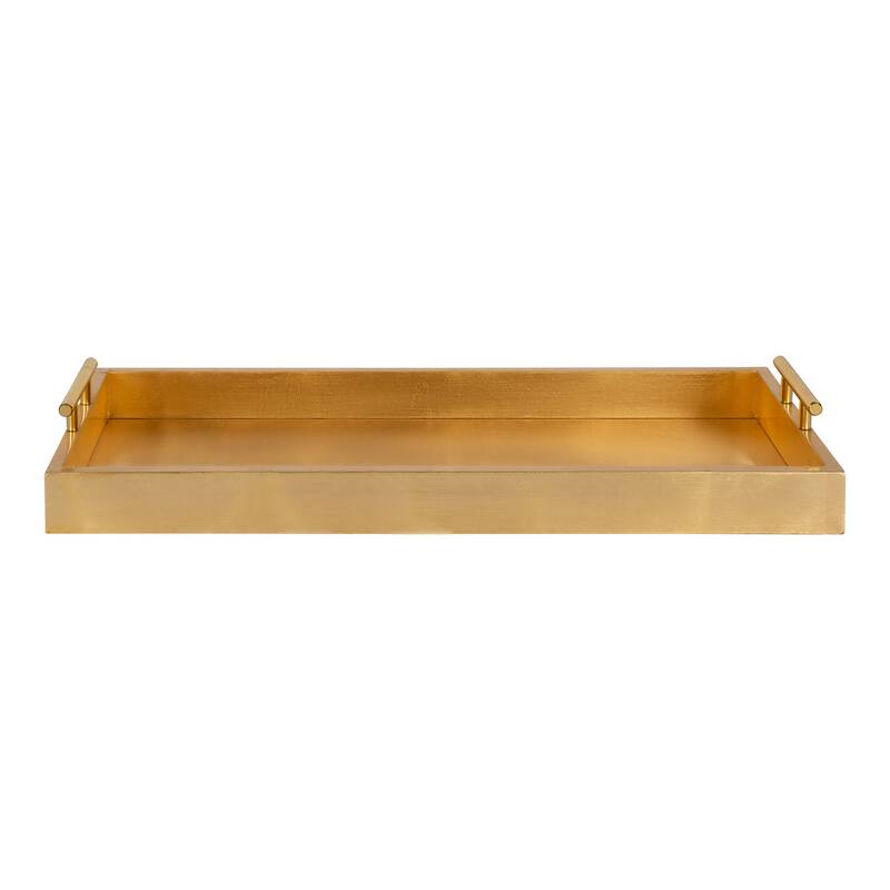 Kate and Laurel Lipton Narrow Rectangle Wood Accent Tray - 10x24